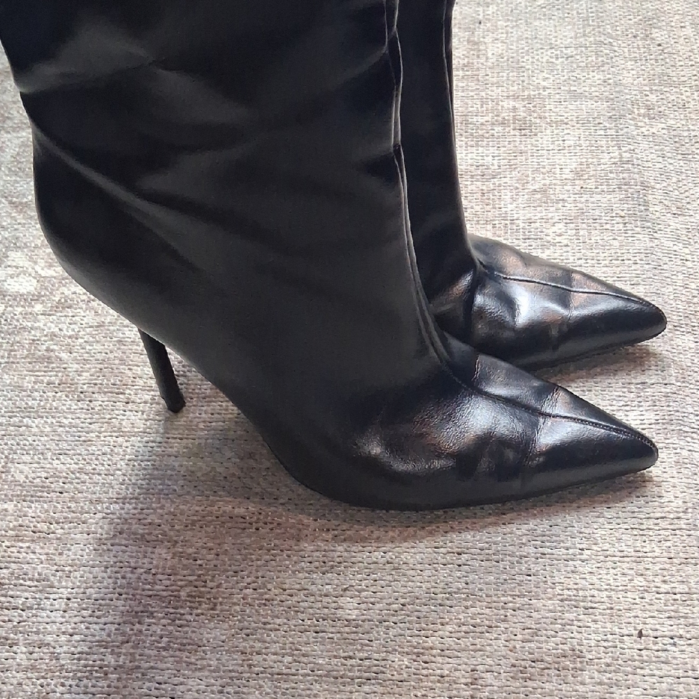 Zara Black Heeled Boots